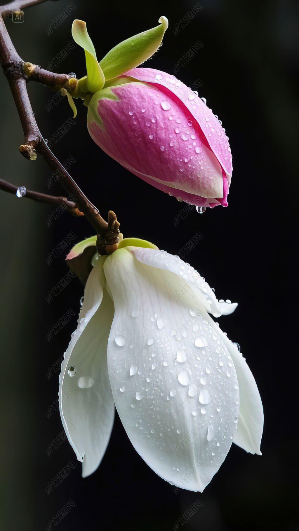 素材简介我图网提供粉红色木兰花手机壁纸