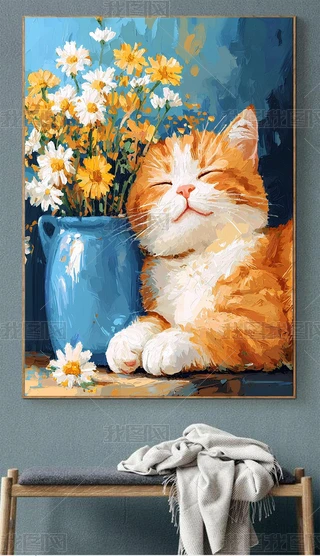 猫的油彩画专题模板-猫的油彩画图片素材下载-我图网