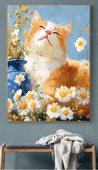 猫的油彩画专题模板-猫的油彩画图片素材下载-我图网