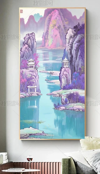 日本画　山水画　金箔背景 金色山水画金箔画图片大全-金色山水画金箔画背景图片-我图网