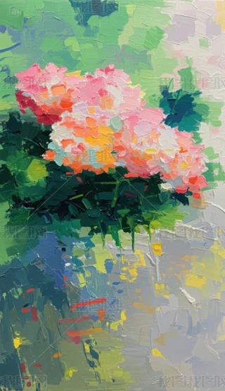 抽象花油画图片大全-抽象花油画背景图片-我图网