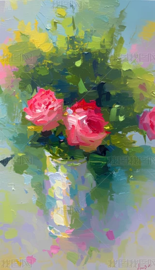 油彩画　【花】　抽象 抽象花油画图片大全-抽象花油画背景图片-我图网