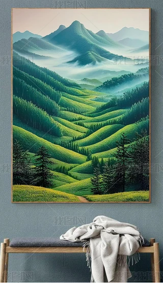 绿色有风景图片大全-绿色有风景背景图片-我图网
