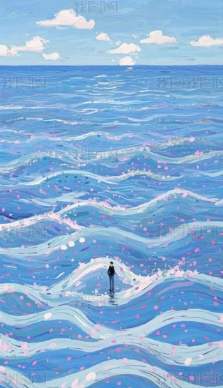 抽象波浪曲线中的人手机壁纸(5)下载-编号36741339--我图网