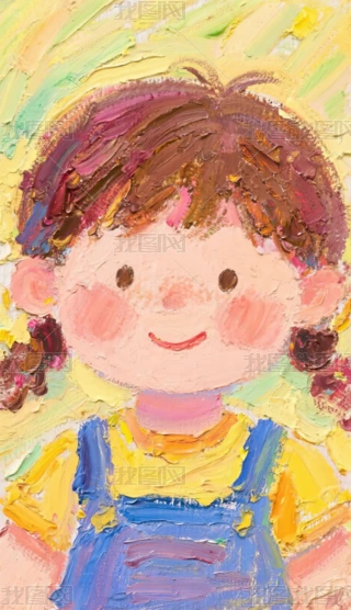 儿童油画图片图片大全-儿童油画图片背景图片-我图网