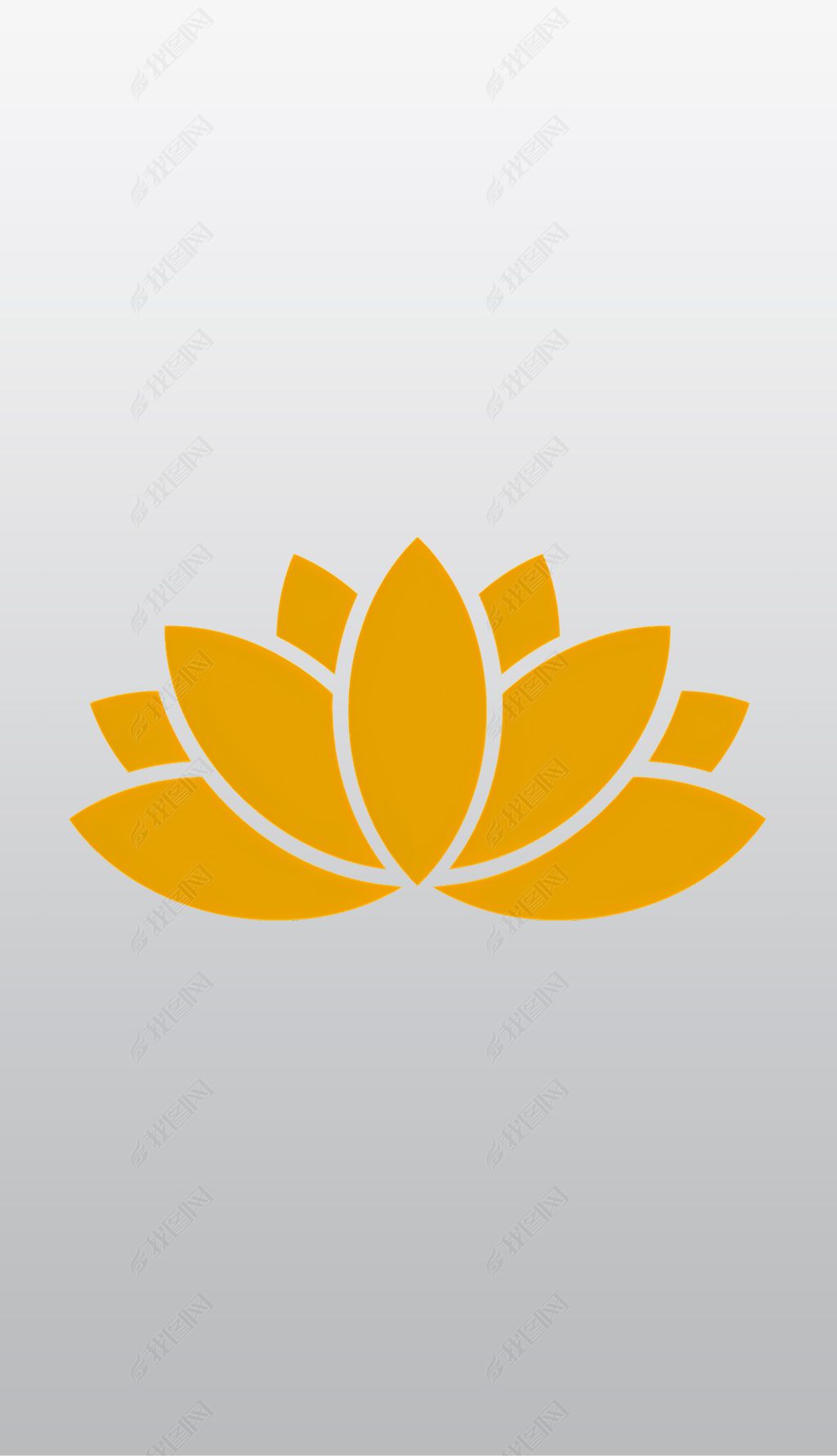 原创金色莲花标志高清透明免抠png图片素材