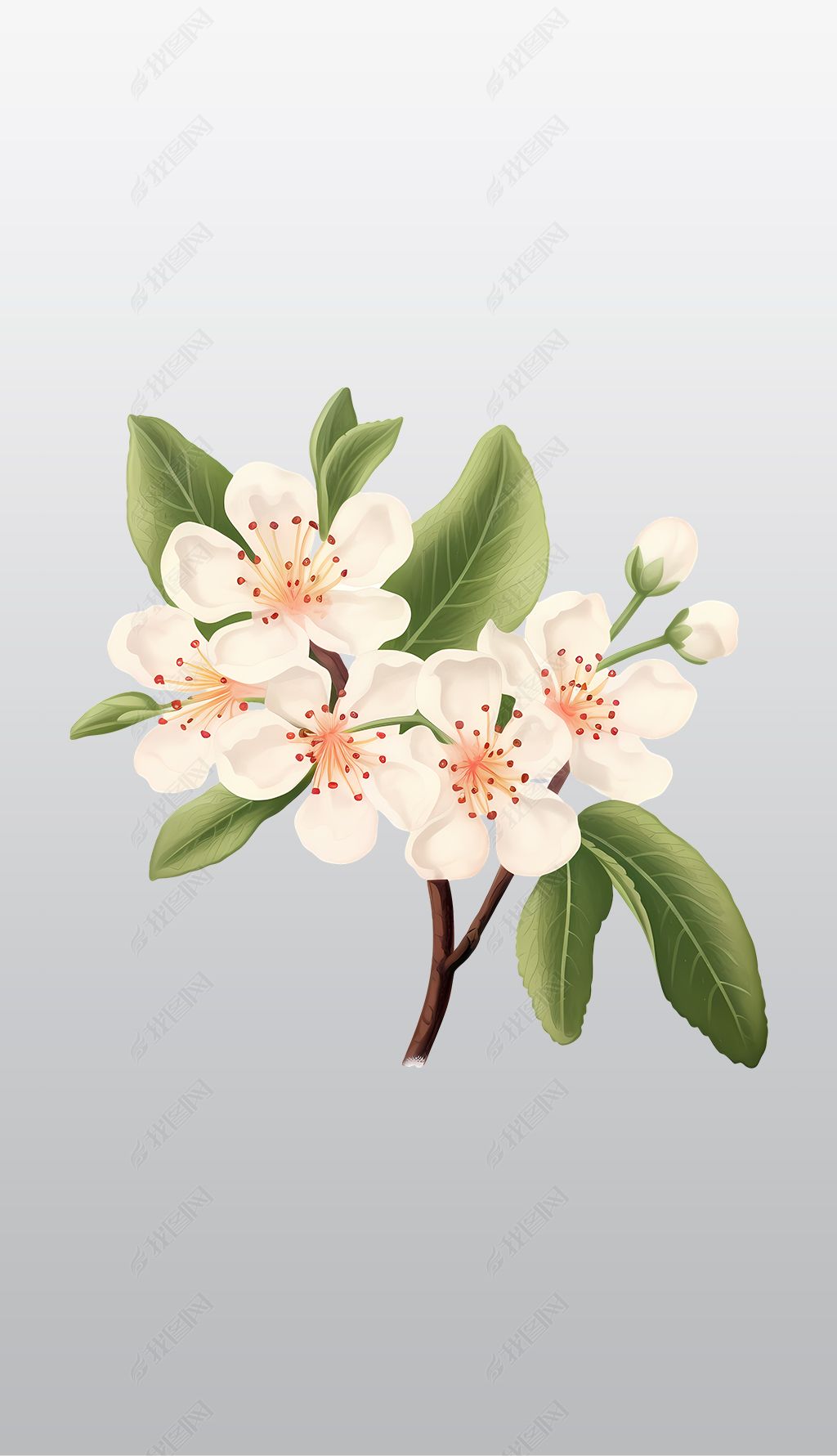 当前位置:首页全部分类免抠元素卡通手绘其他白色花朵的开花树枝插画