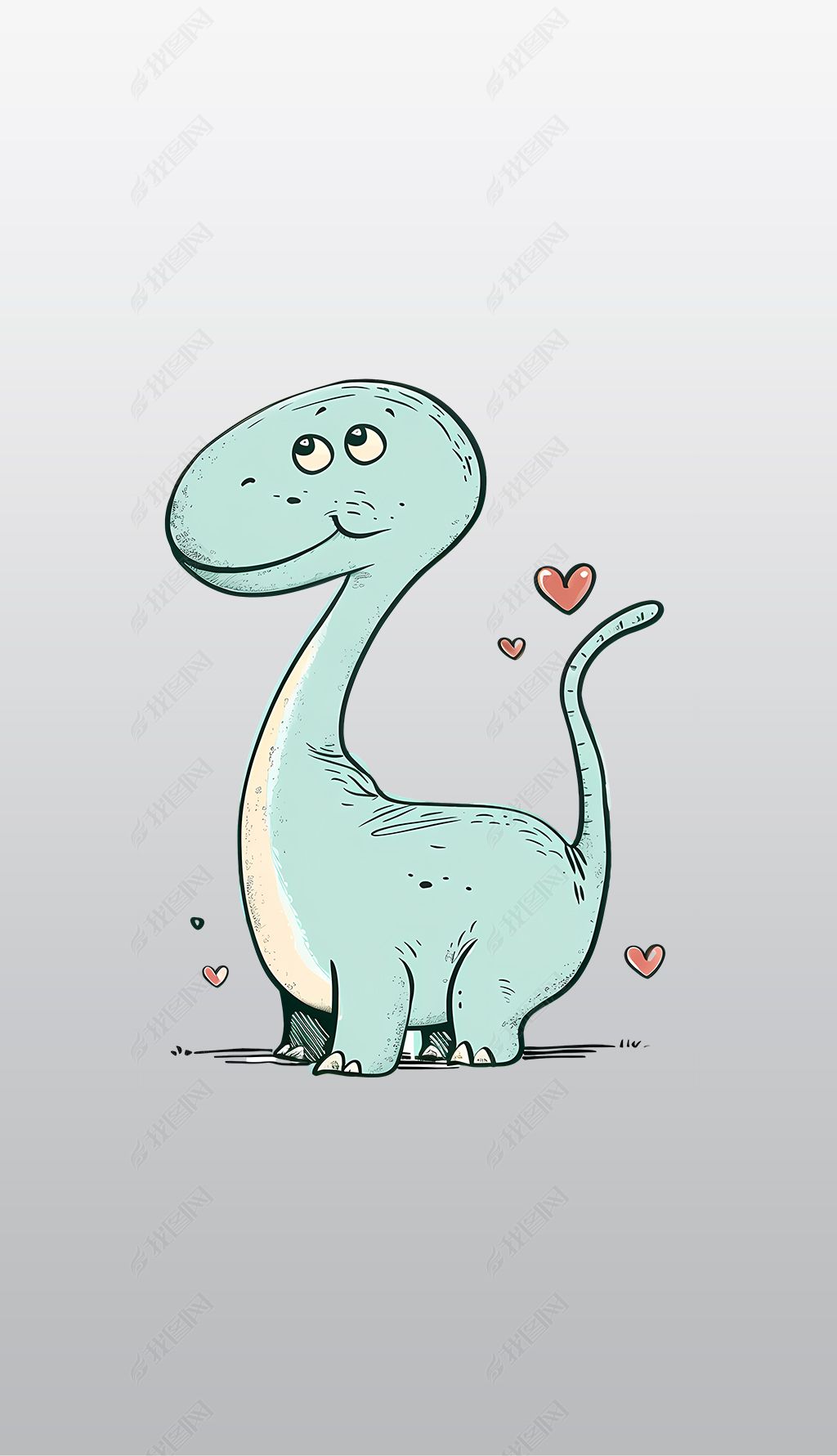 原创可爱卡通恐龙高清透明免抠png图片素材