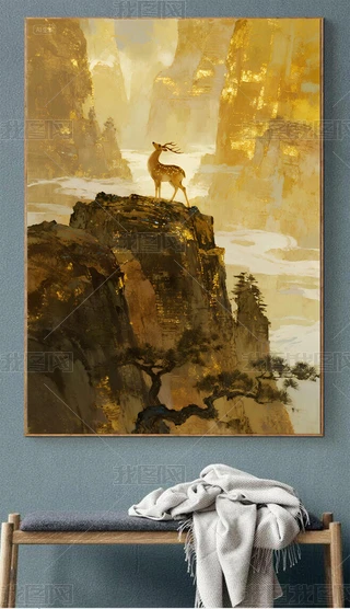 山水彩墨装饰画图片大全-山水彩墨装饰画背景图片-我图网