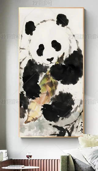 中国書画墨「熊猫」上海墨廠出品 箱付 丹青绘国宝笔墨传国韵“中国画熊猫第一人” 刘中新品巨作快乐购独家首发