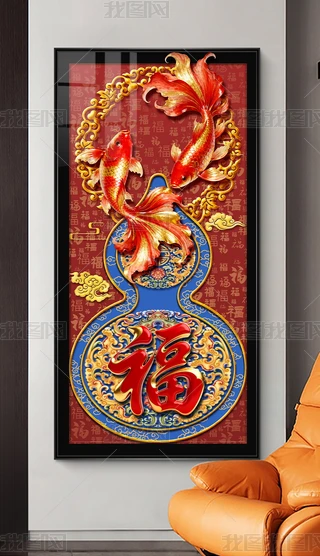 玄关画百福图片大全-玄关画百福背景图片-我图网