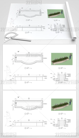 ��ֲ��԰�־���CADͼֽ