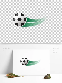 创意卡通绿色矢量足球体育运动设计元素