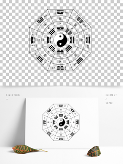 黑白八卦算命风水海报素材背景图片png类图片素材60张-我图网