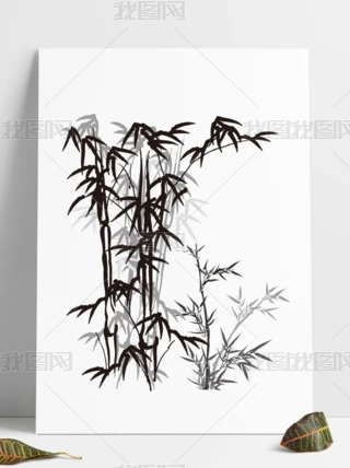 中国古美術・竹子図三尺画芯・純手描き・水墨画・啓功印款・書道・宣紙・带水印・肉筆 中国古美術・純手描き三尺画芯竹子図・水墨画・鄭板橋印款・書道・