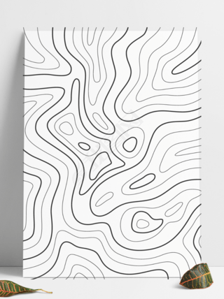 手绘山纹肌理底纹山脊山谷流体地形装饰图案