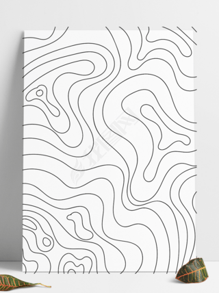 抽象线条形状地形山纹底纹暗纹图案