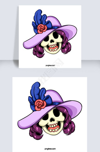 亡灵节卡通骨头人