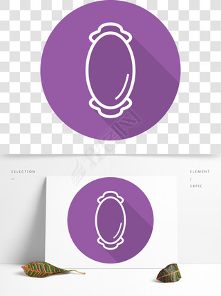 长线条阴影图标矢量符号