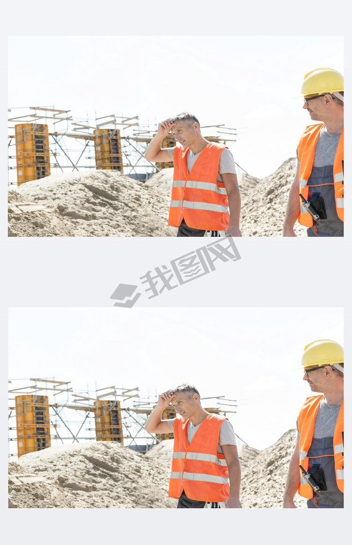 worker looking at tired colleague