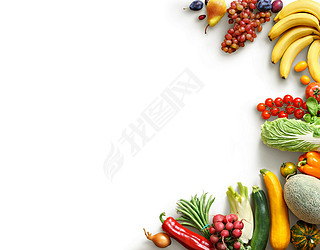 Healthy eating background. Food photography different fruits and vegetables