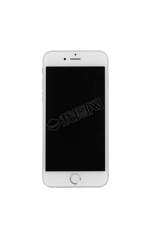 White iPhone 6 from front view on white background