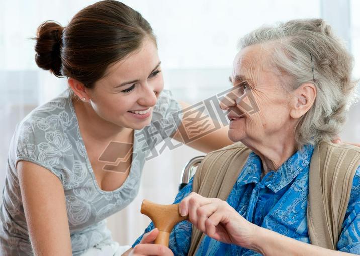 Nursing lady at home