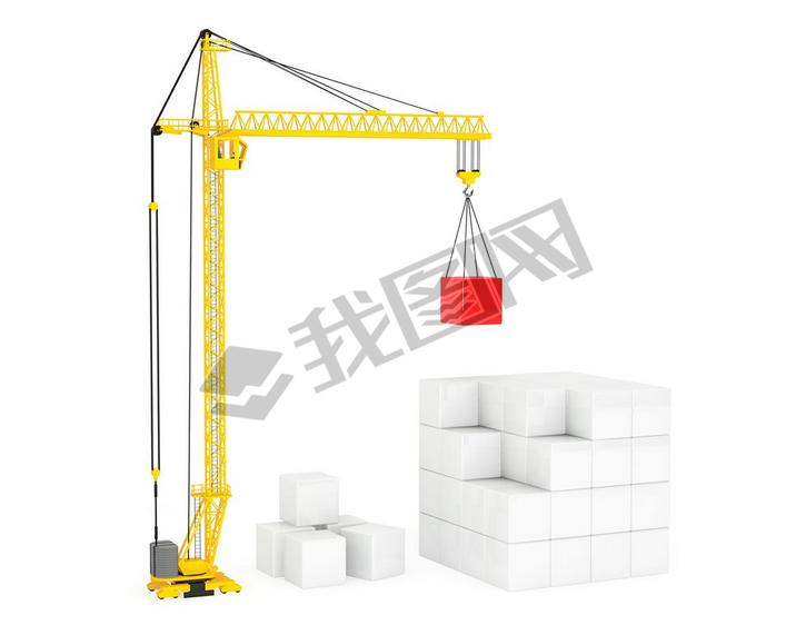 Construction of Cubes by Yellow Tower Crane