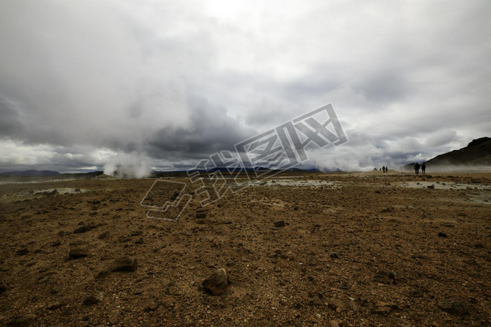 Hverir / Iceland - August 30, 2017Hverir geothermal and sulfur area near Namafjall mountain, Myvatn