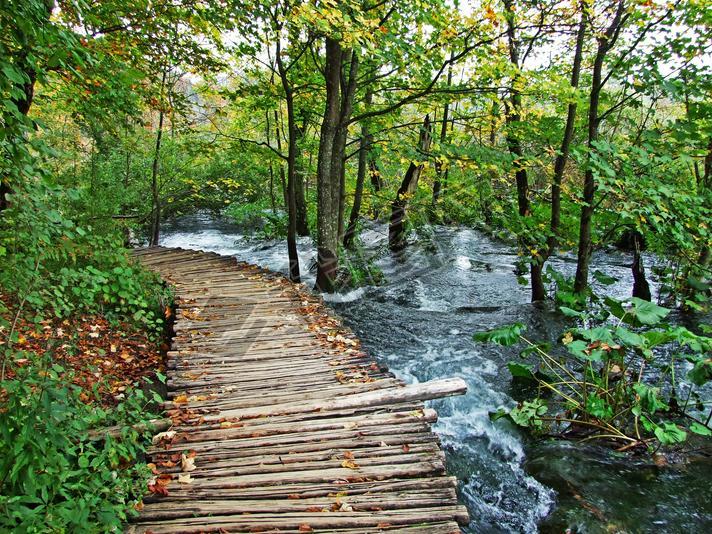 Plitvice Lakes National Park or nacionalni park Plitvicka Jezera, UNESCO natural world heritage - Pl