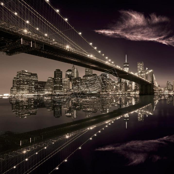 Brooklyn Bridge sunset New York Manhattan