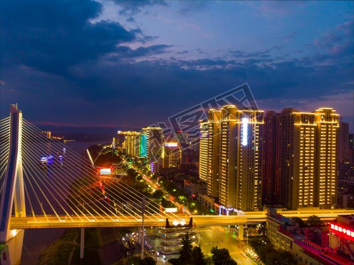 Hubei Yichang city aerial photography charming scenery in summer