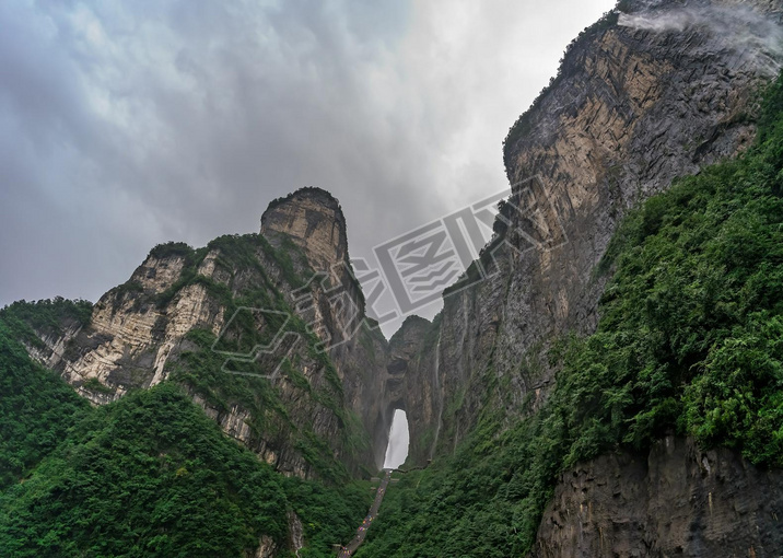 View of the holy sacred Tianmen Mountain