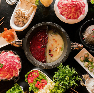 Flat Lay Chongqing Hot Pot Food Photo