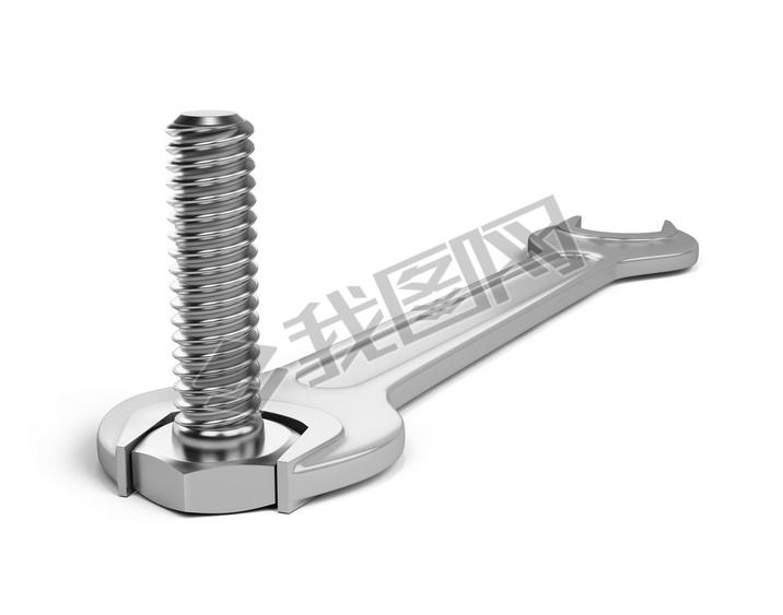 Spanner with bolt