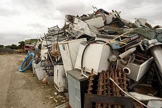Pile of Scrap Metal for Recycling
