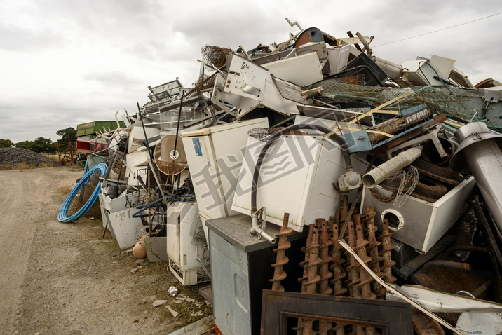 Pile of Scrap Metal for Recycling