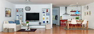 3d - luxury modern loft apartment - panorama - shot 01