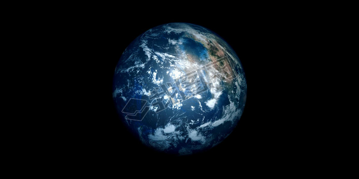 Extremely detailed and realistic 3D illustration of an Earth like Exoplanet. Shot from space. Elemen