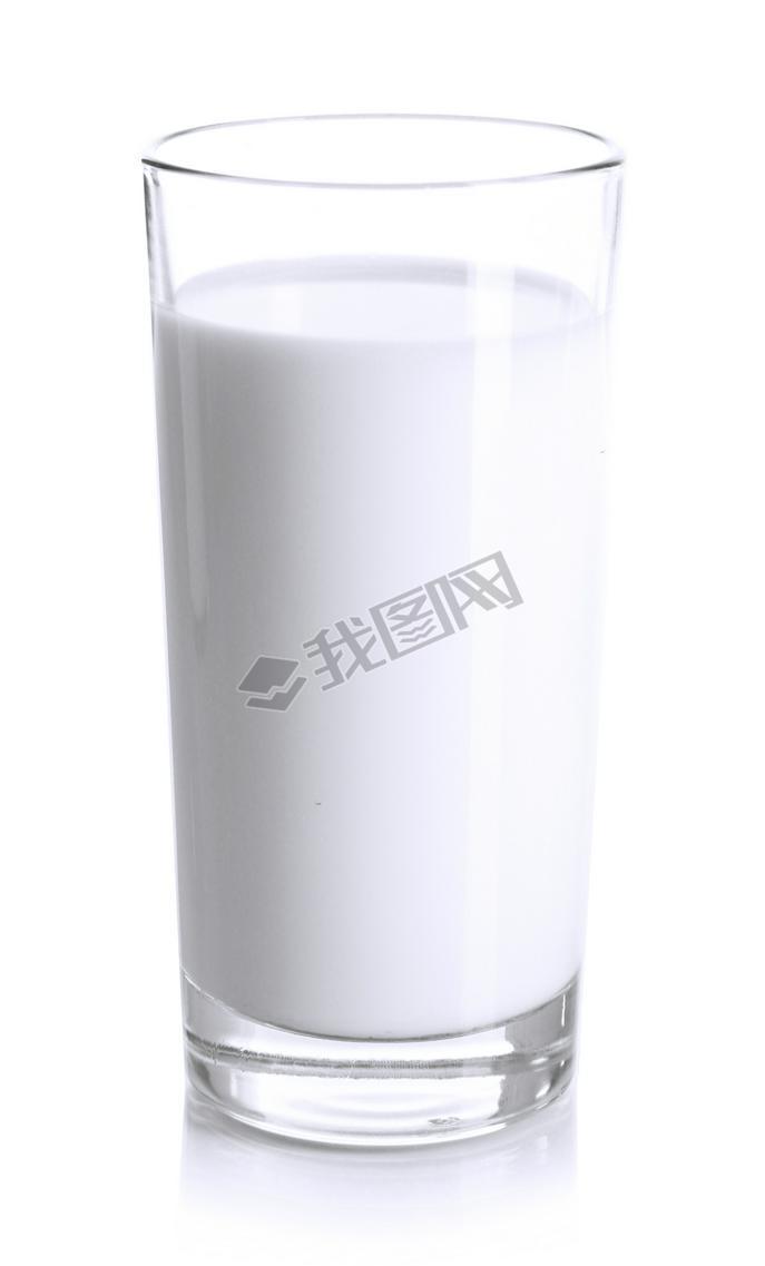 Glass of milk isolated on white