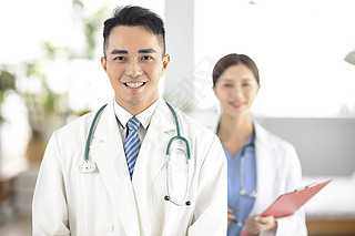 two doctors standing in Hospital