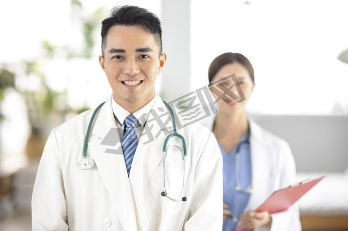 two doctors standing in Hospital