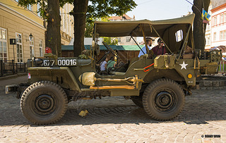 The restored car JEEP WILLYS (Military Police)