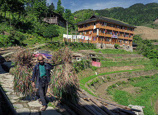 Chinese farmer in rural China