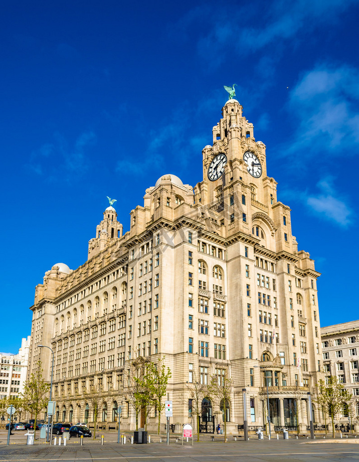 The Royal Liver Building in Liverpool - England