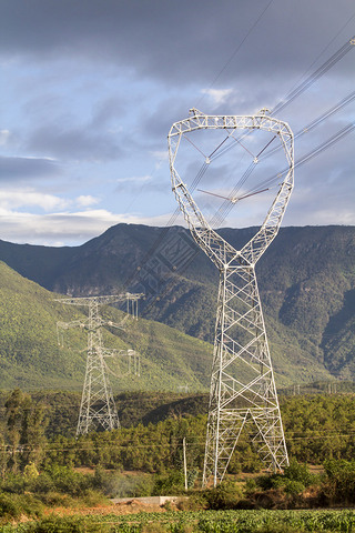Power line towers , Yunnan China