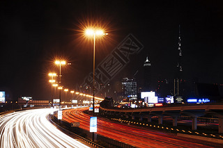 Roads At Night In Dubai