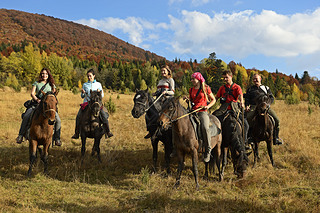 Equestrian touri in the Carpathians