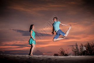 ballet, couple, nature, dancing