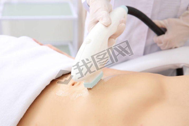 man getting laser epilation